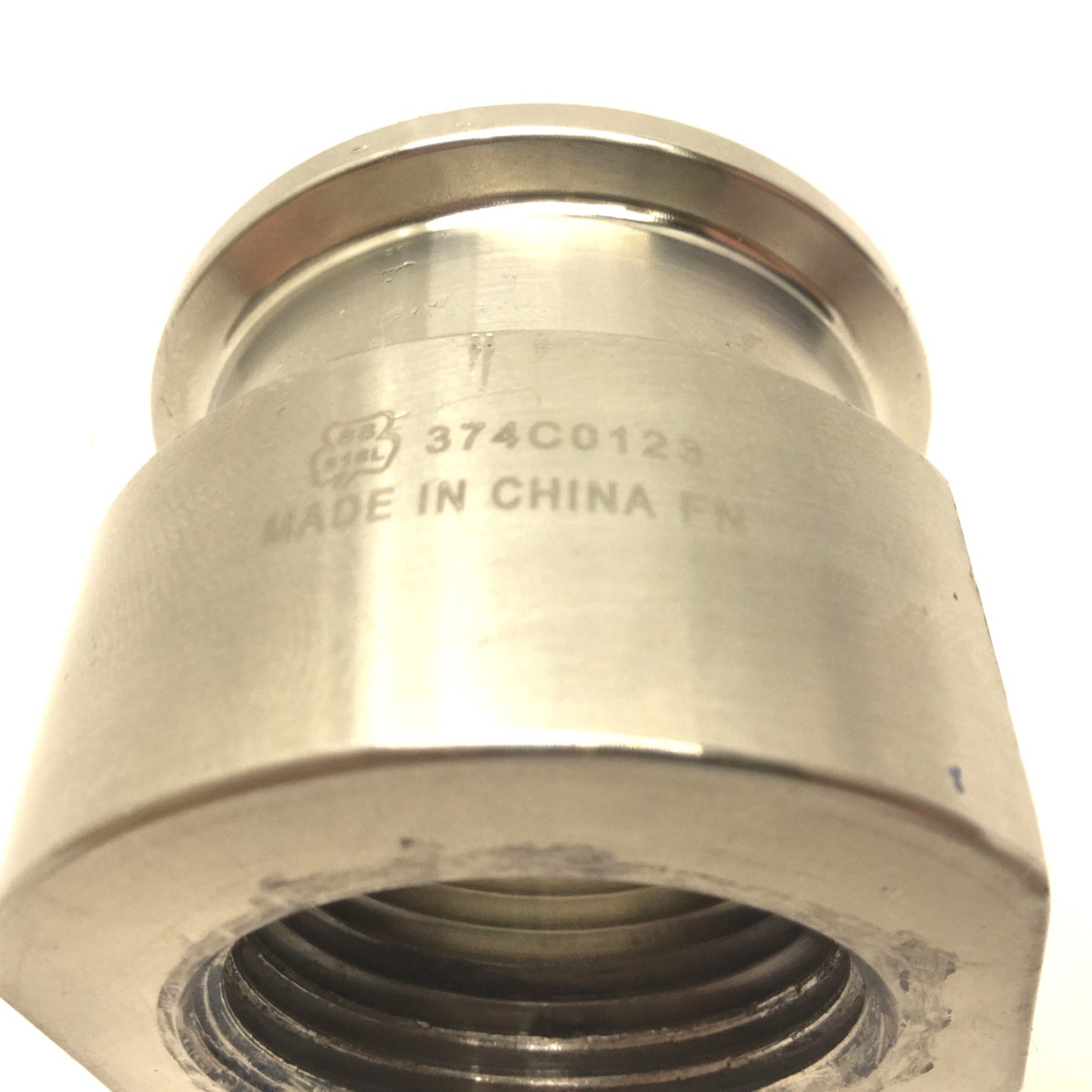 Used Tri-Clamp 1" Ladish Sanitary 316L SS Female Clamp Adapter Fitting, 1" NPT Thread