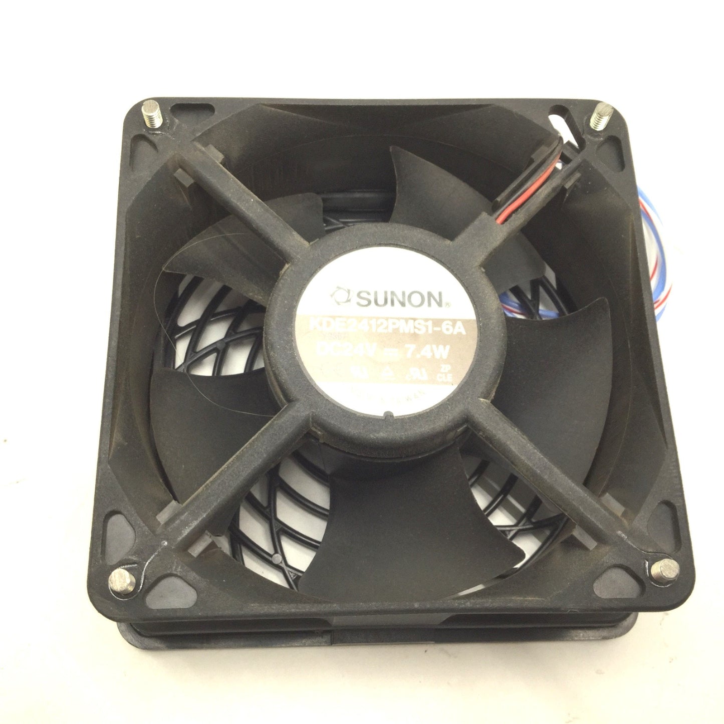 Used Sunon KDE2412PMS1-6A Axial Fan, Voltage: 24VDC, 7.4W, Speed: 3000RPM