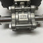 Used Dixon Bradford RP-BA-012-DA Double Acting Actuator w/ 3/4" Sanitary Ball Valve