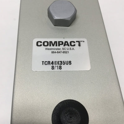 New – Open box Compact TCR40X35US 90° Rotary Right Twist Clamp Cylinder 35mm Stroke, 40mm Bore