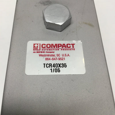 Used Compact TCR40X35 90° Rotary Right Twist Clamp Cylinder 35mm Stroke, 40mm Bore