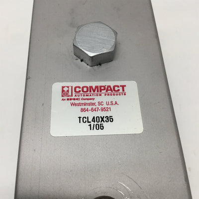 Used Compact TCL40X35 90° Rotary Left Twist Clamp Cylinder 35mm Stroke, 40mm Bore