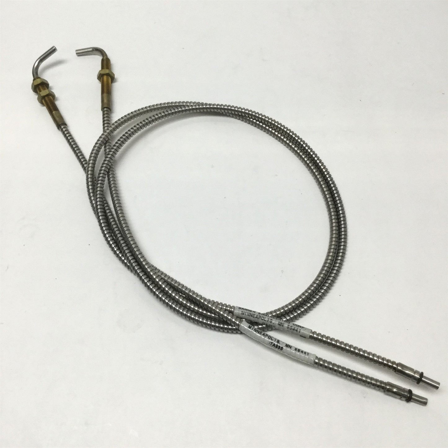 Used Banner ITA23S Glass Fiber Optic Cable, Opposed, SS Sheath, 36" Long, 1/8" Bundle
