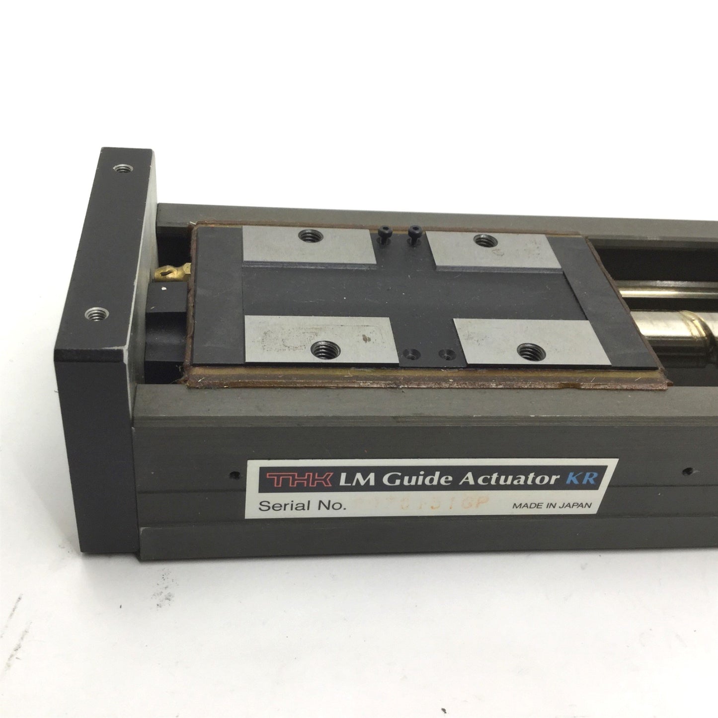 Used THK KR46 LM Guide Actuator Travel: 12" Shaft: 8mm Diameter Stage: 2.25" x 4.125"