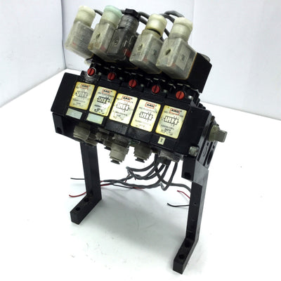 Used 4x Aro A222SS-024 1x A222SD Solenoid Air Valve 2-Pos 4-Way 1/4 NPT 24VDC