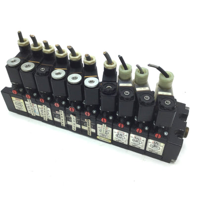 Used 9x Aro A222SS-024-D 1x A221SS-024 Solenoid Air Valve 2-Pos 4-Way 1/4 NPT 24VDC