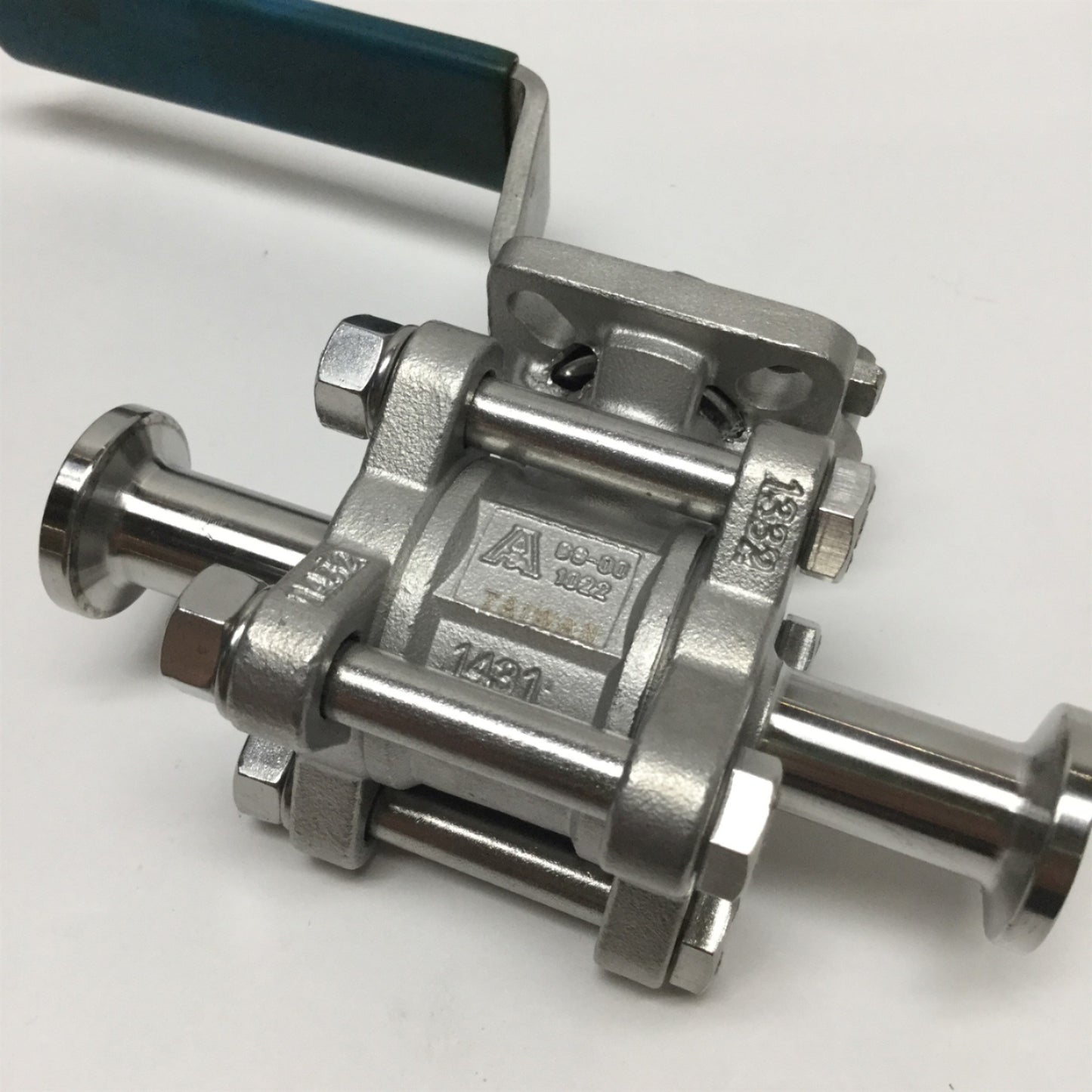 Used Dixon Bradford BV2CV-050CC-A 3-Piece Ball Shut-Off Valve CF8M SS 1/2" 1000WOG