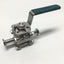 Used Dixon Bradford BV2CV-050CC-A 3-Piece Ball Shut-Off Valve CF8M SS 1/2" 1000WOG