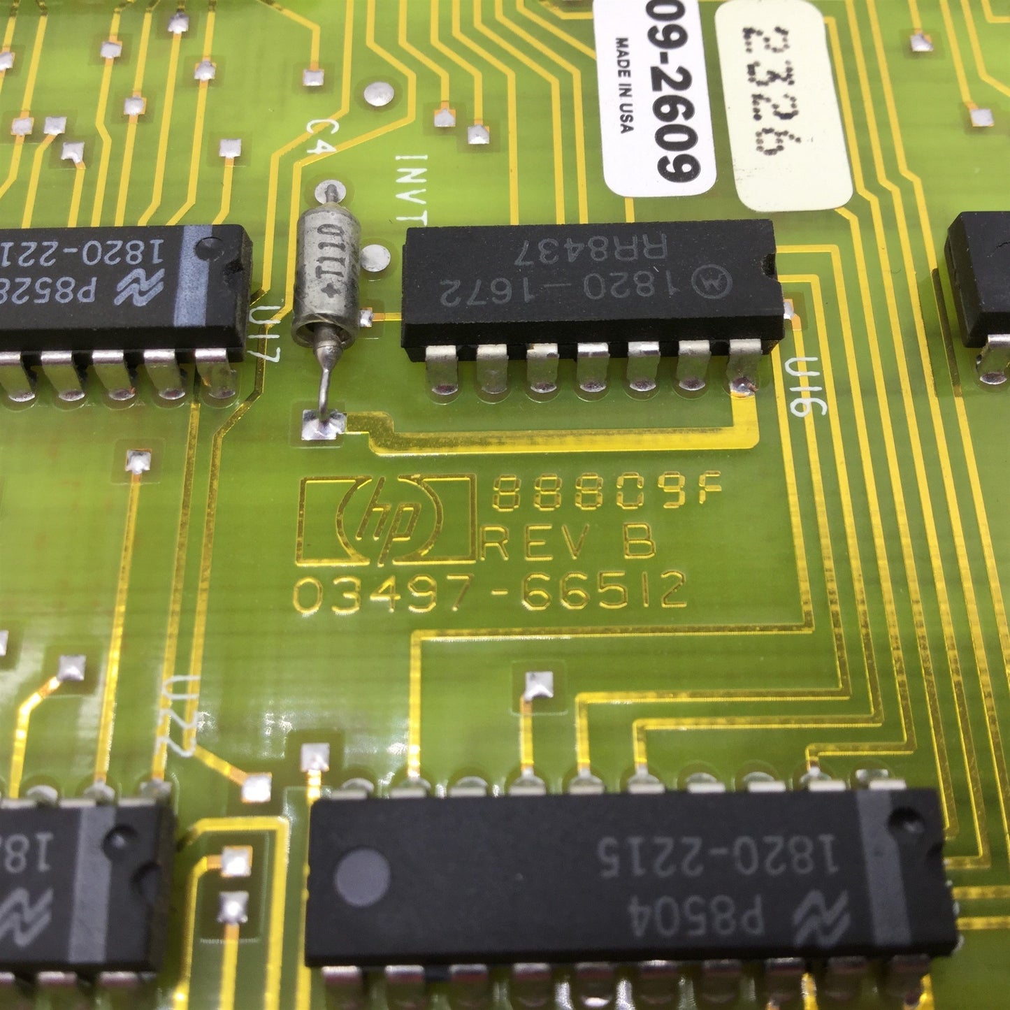Used Hewlett-Packard 88809F REV B 03497-66512 Digital Input Assembly Board