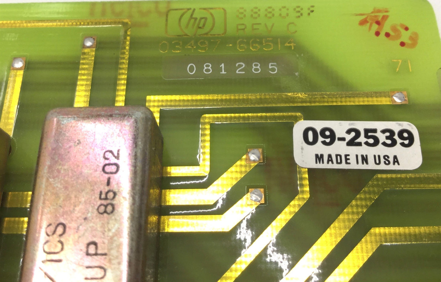 Used Hewlett-Packard 88809F REV C 03497-66514 Actuator Output Circuit Board