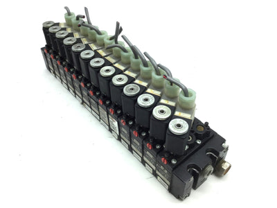 Used 12x Aro A222SS-024-D 1x A221SS-024 Solenoid Air Valve 2-Pos 4-Way 1/4 NPT 24VDC
