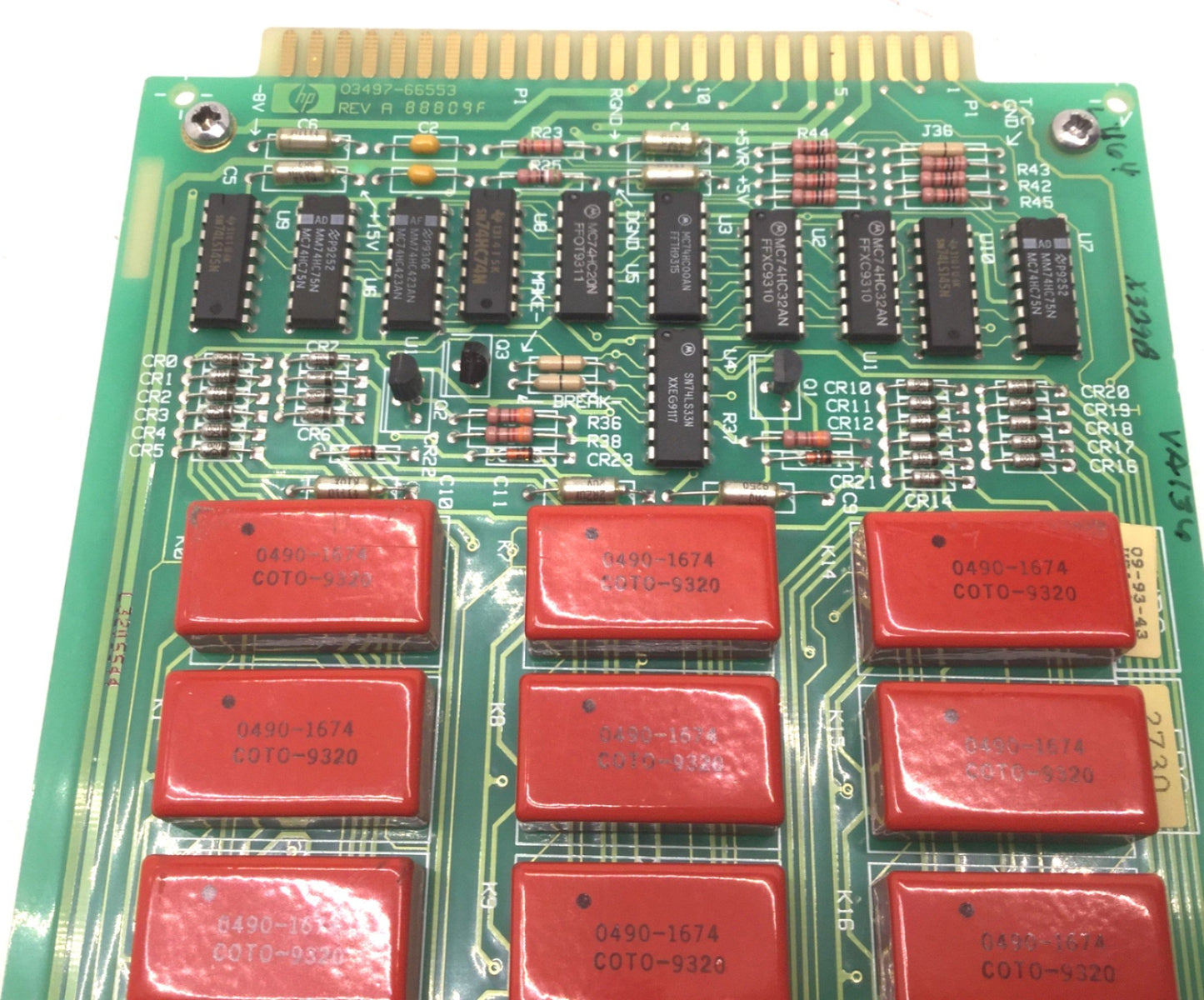 Used H-P 88809F REV A 03497-66553 Channel Guarded Acquisition Circuit Board