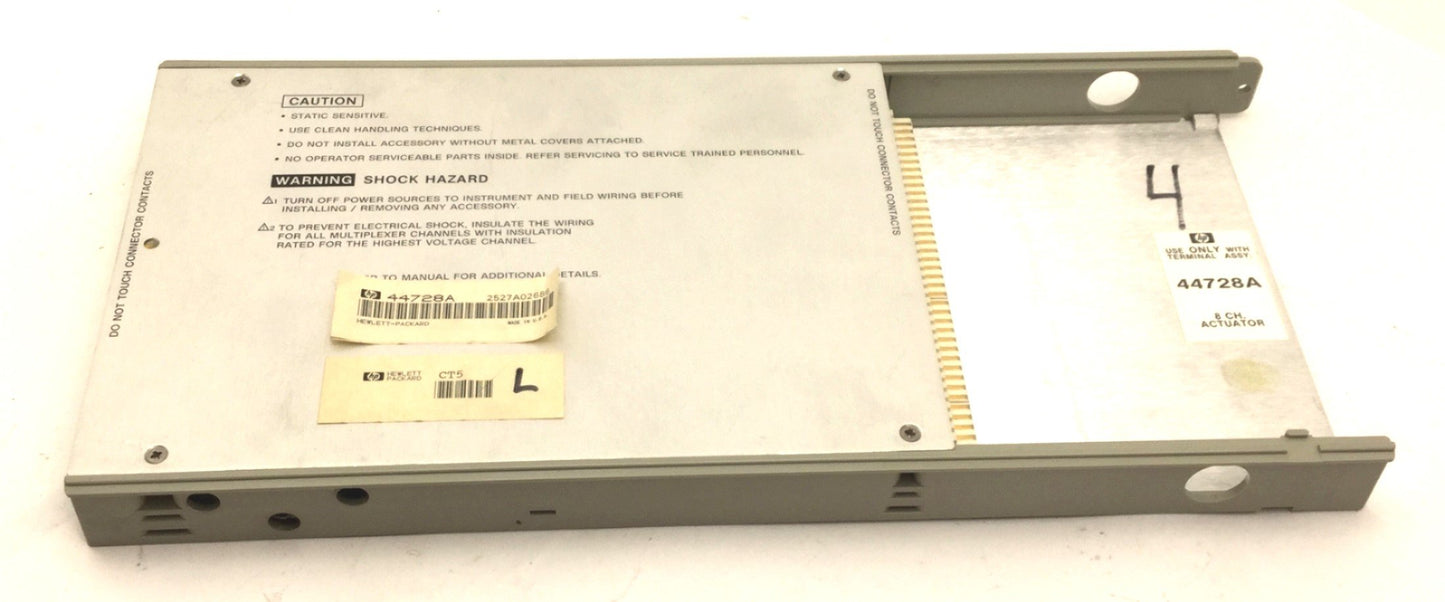 Used Hewlett Packard 44728A Relay Actuator Module, Number of Channels: Eight