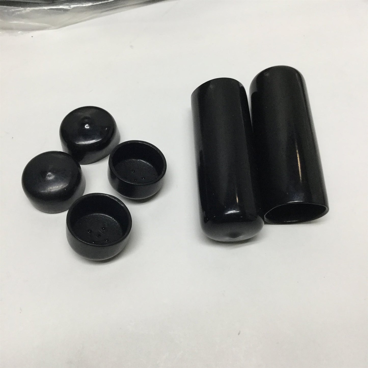 New – Open box StockCap Black Plastic Caps 701-89, 1" ID, (8x) 985057 3"L & (95x) 287243 1/2"L