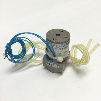 Used Cole-Parmer 98301-32 Neptune Research Solenoid Pinch Valve 1NO-1NC 24VDC, 1/8 OD