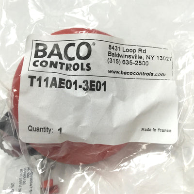 New Baco T11AE01-3E01 Red Mushroom Momentary Pushbutton Stop Switch 600VAC 10A 1-NC