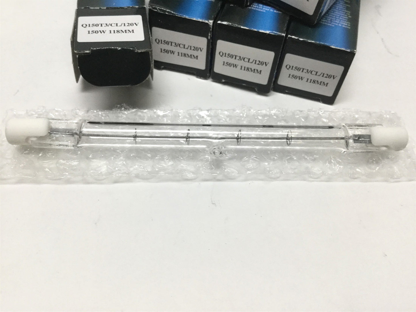 New Lot of 7 Eiko Q150T3-CL/120V Halogen Linear Lamp R7 Base Double-Ended T3 150W