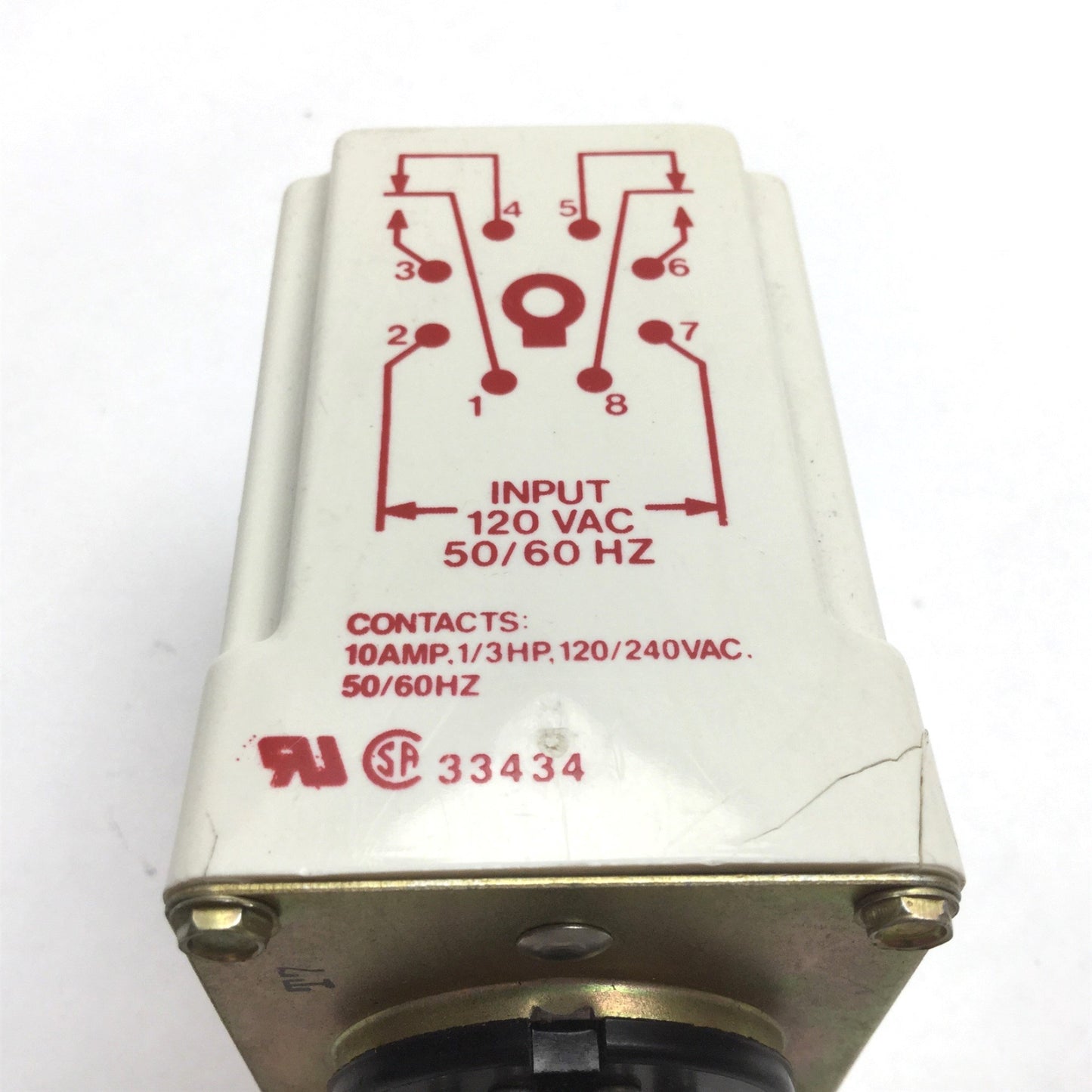 Used Dayton 6X603C Solid State Time Delay Relay, Range: 0.1-10sec, Input: 120VAC