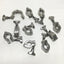 Used Lot of 10 13MHHS-0.75-S Single-Pin Sanitary Flange Tri Clamps Wing Nut 1/2"-3/4"