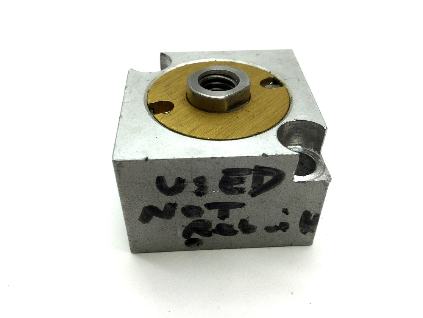 Used Compact S118X14 Pneumatic Cylinder, 10-32UNF, Travel: 0.25", Bore 1-1/8"