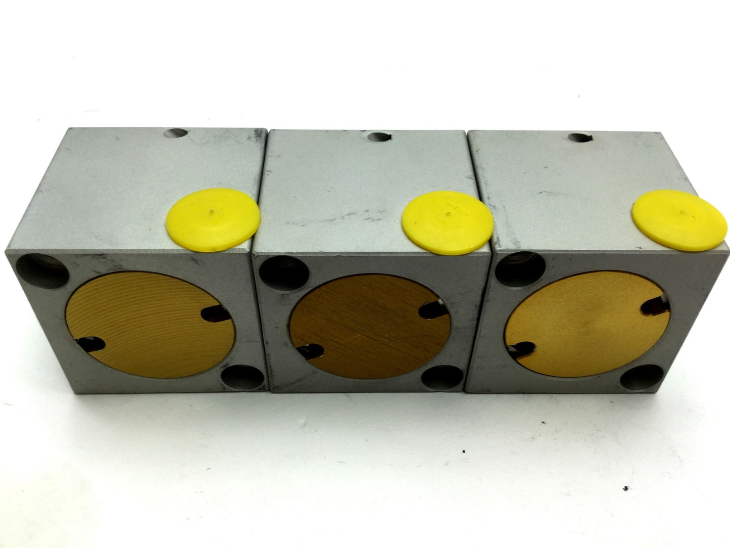 Used Lot of 3 Compact S118X58 Pneumatic Cylinder, Bore 1.125", Stroke 0.625", 1/8 NPT