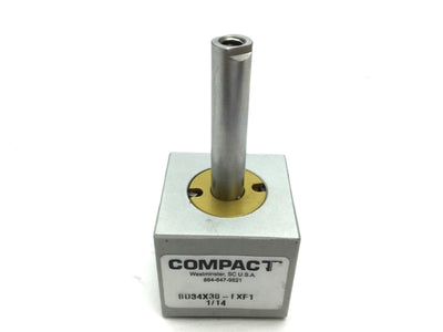 Used Compact BD34X38-EXF1 Pneumatic Double Rod Cylinder Travel 0.375" Bore 3/4"