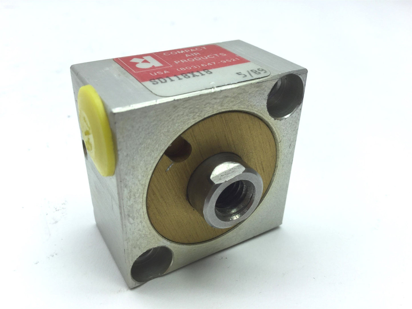 Used Compact SD118X18 Pneumatic Double Rod Cylinder 1/8 NPT Travel 0.125" Bore 1-1/8"