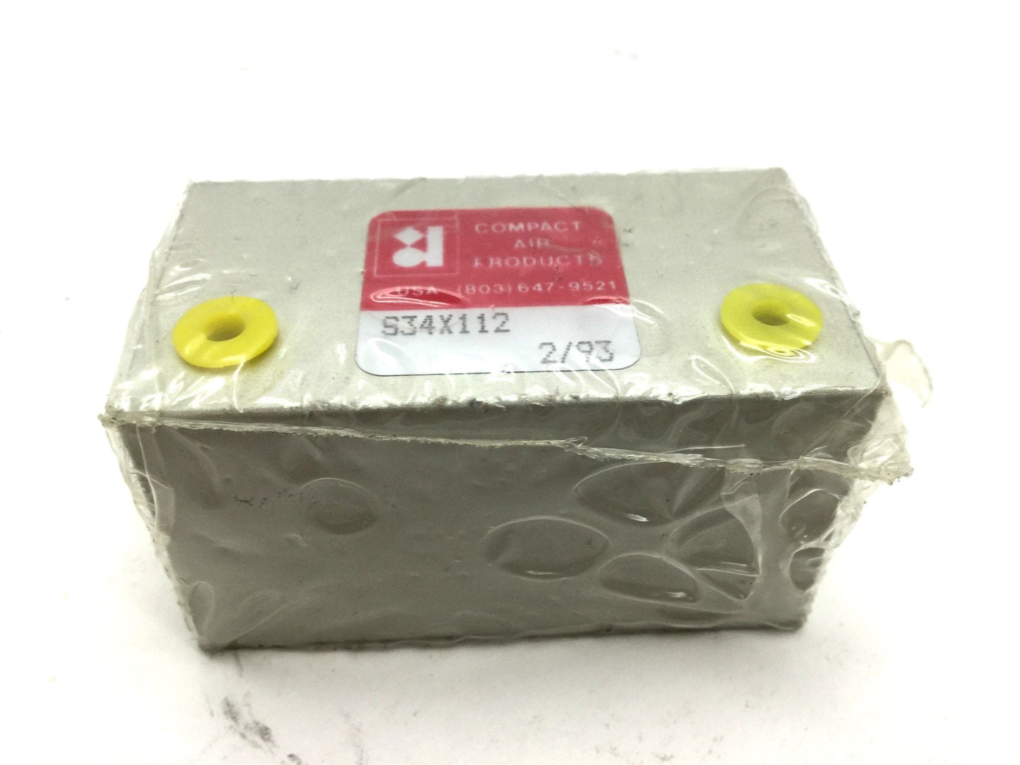 New Compact S34X112 Pneumatic Cylinder 10-32 UNF Travel 1.5" Bore .75"