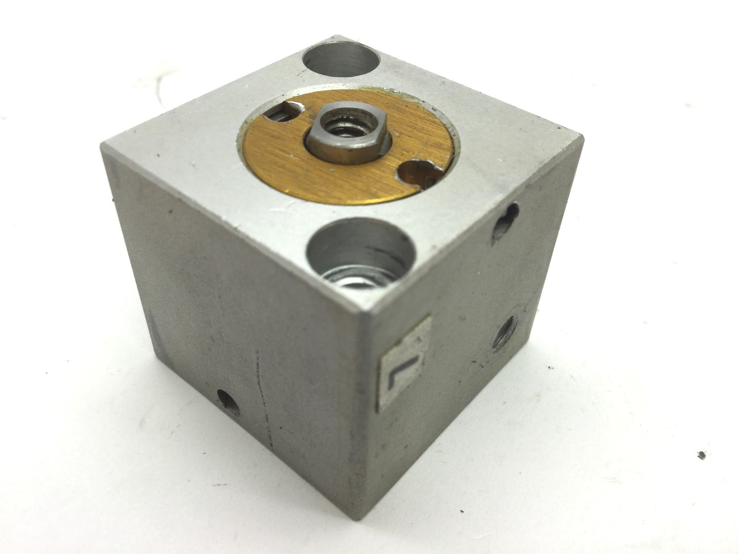 Used Compact S34X38 Pneumatic Cylinder, 10-32UNF, Bore 0.75", Travel 0.375" *Rebuilt*