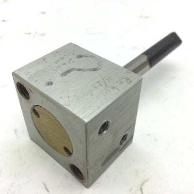 Used Compact B34X14-EX1 Pneumatic Cylinder 10-32UNF Bore 0.75", Travel 0.25" Extended