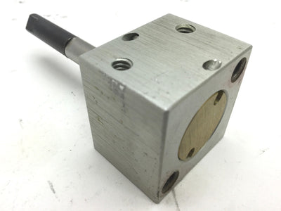 Used Compact B34X14-EX1 Pneumatic Cylinder 10-32UNF Bore 0.75", Travel 0.25" Extended