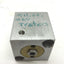 Used Compact SD34X58 Pneumatic Double End Cylinder, 10-32UNF Bore 0.75" Travel 0.625"