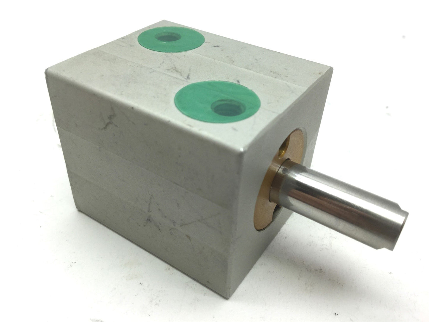 Used Compact BD34X34 Pneumatic Double Rod Cylinder Travel 3/4" Bore 3/4" 10-32 UNF