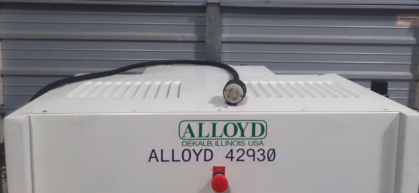 Used Alloyd 2SM1428 Medical Shuttle Tray Sealer 2-8" Tools 14 x 28" 2.5Ton ø3 208VAC