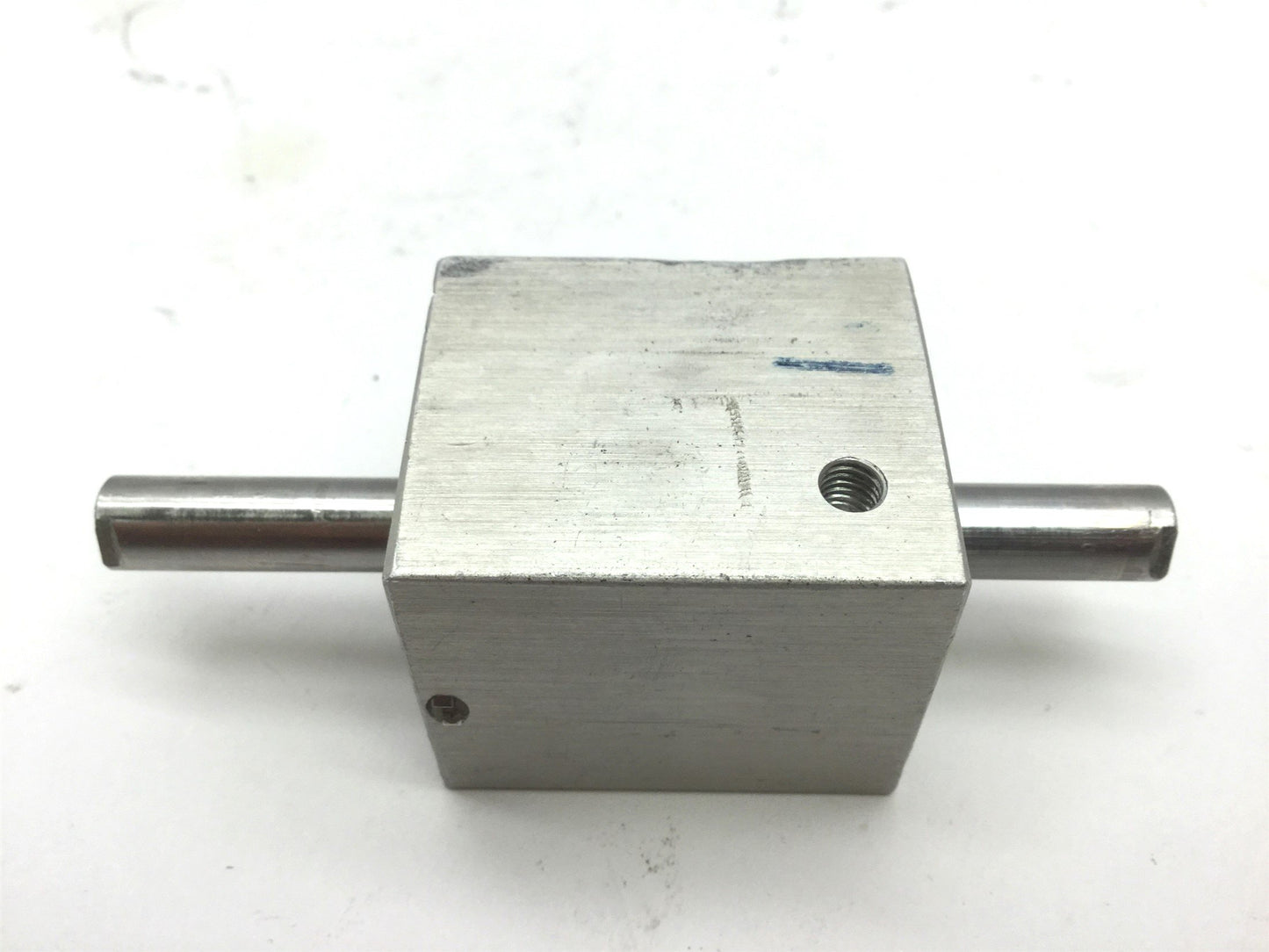 Used Compact SD34X34-EX1 Pneumatic Double Rod Cylinder Bore 3/4" 10-32UNF Travel 3/4"