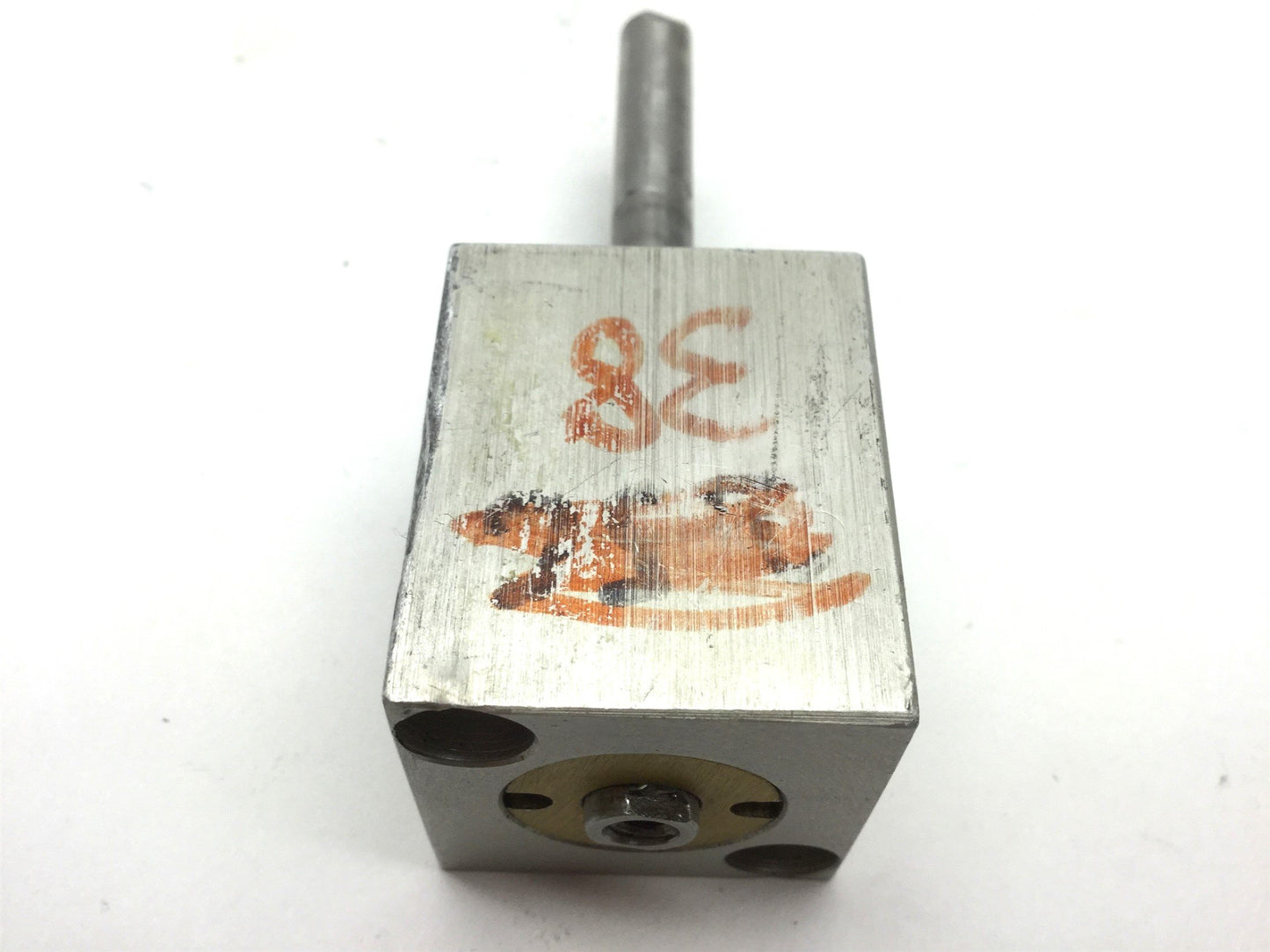 Used Compact SD34X34-EX1 Pneumatic Double Rod Cylinder Bore 3/4" 10-32UNF Travel 3/4"