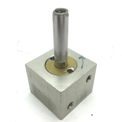 Used Compact S34X14-EX1 Pneumatic Double Rod Cylinder Bore 3/4" 10-32UNF Travel 1/4"