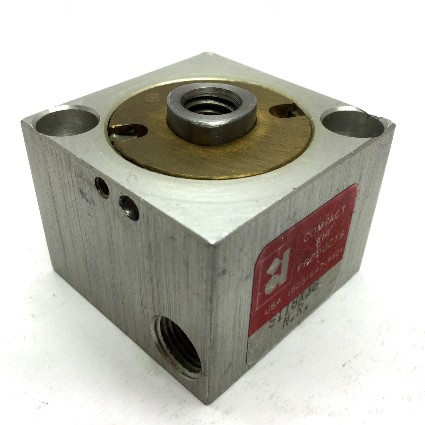 Used Compact S118X38 N.R. Non Rotating Cylinder 1/8" NPT, Travel: 0.375" Bore: 1-1/8"