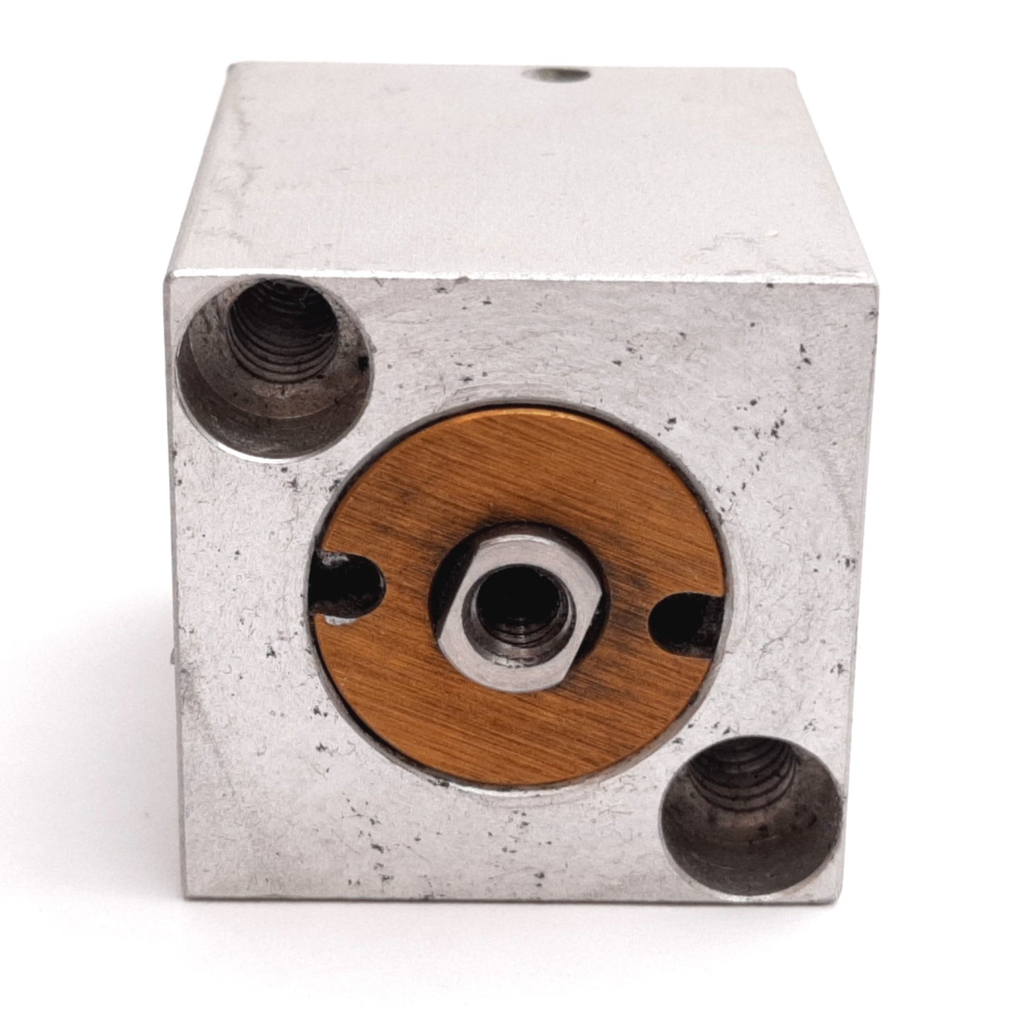 Used Compact S34X34 Pneumatic Cylinder, Bore: 0.75", Stroke: 0.75", Ports: 10-32UNF