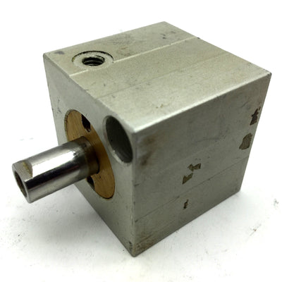 Used Compact S34X12 Pneumatic Cylinder, Ports: 10-32UNF, Bore: 0.75", Travel: 0.5"