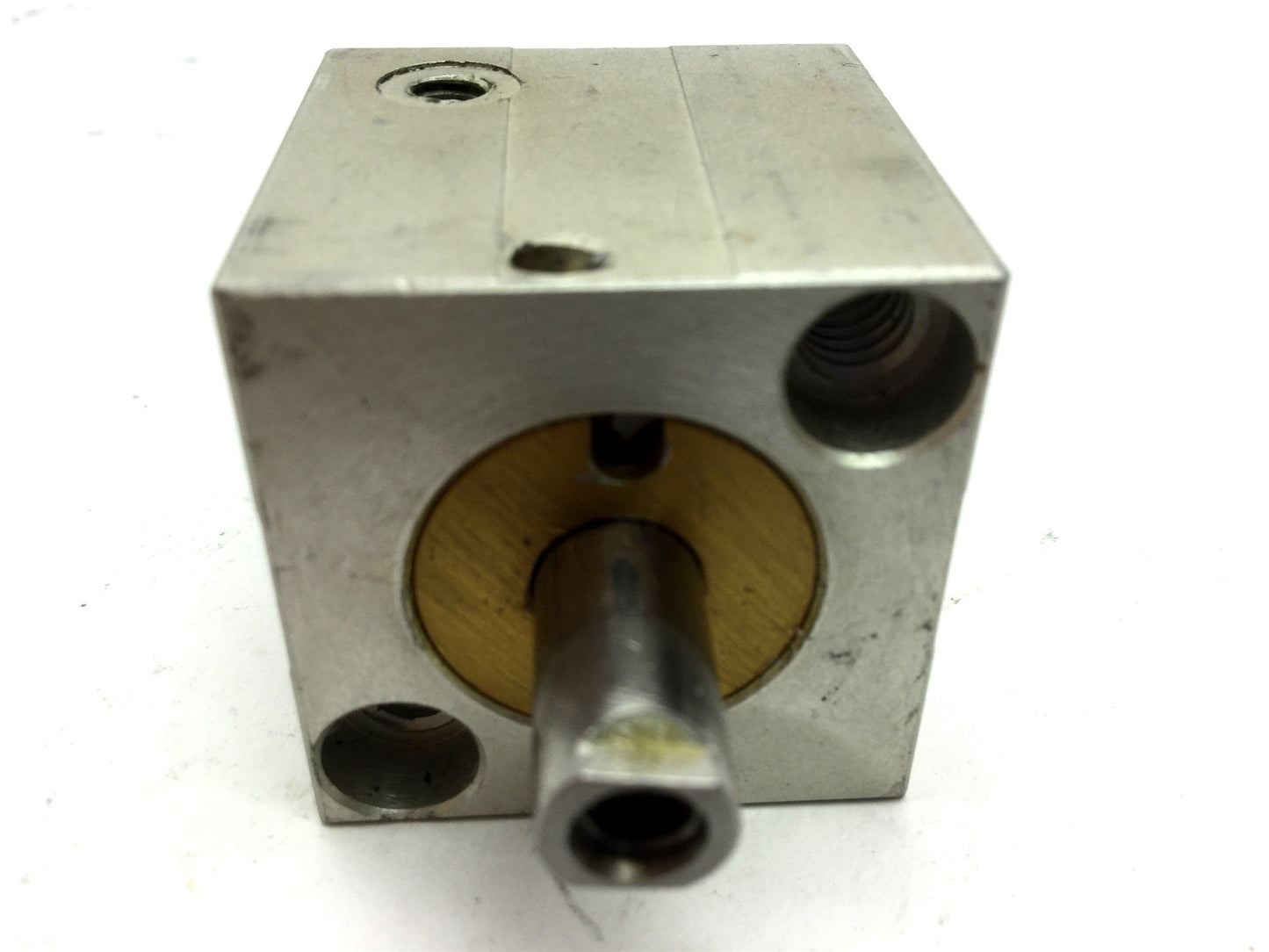 Used Compact S34X12 Pneumatic Cylinder, Ports: 10-32UNF, Bore: 0.75", Travel: 0.5"