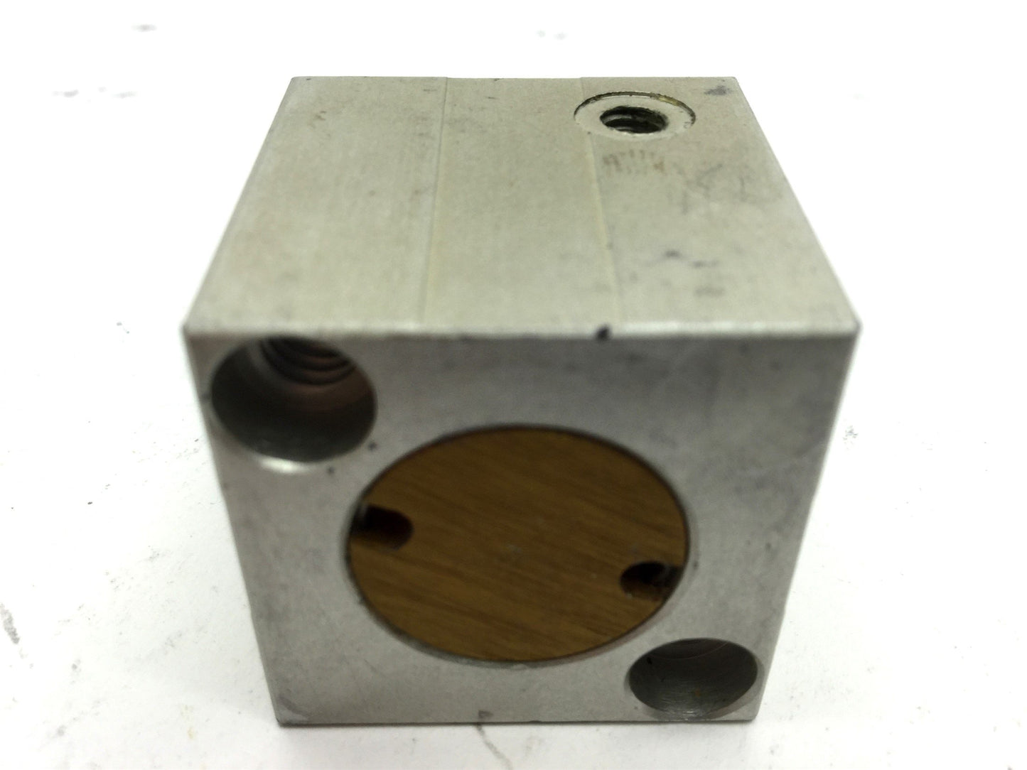 Used Compact S34X12 Pneumatic Cylinder, Ports: 10-32UNF, Bore: 0.75", Travel: 0.5"