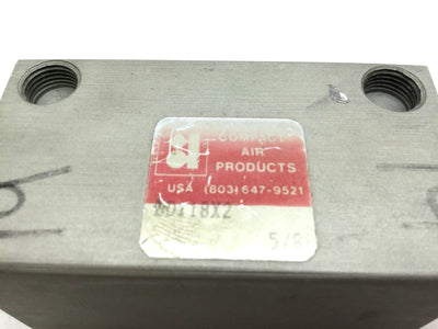 Used Compact BD118X2 Pneumatic Double End Cylinder, 1/8 NPT, Travel: 2", Bore 1-1/8"