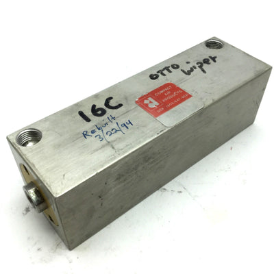 Used Compact B118X4 Pneumatic Cylinder, 1/8 NPT, Travel: 4", Bore 1-1/8"