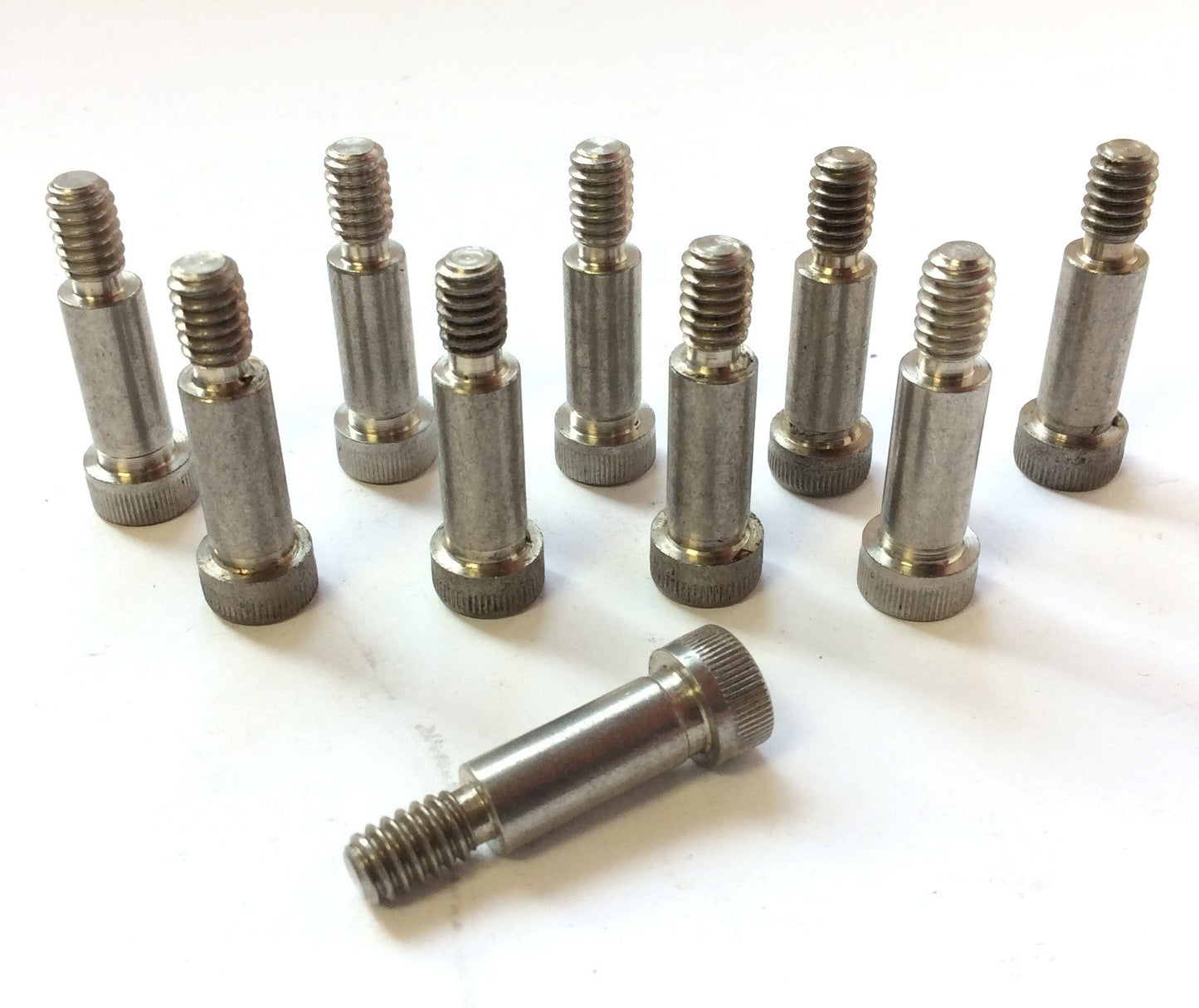 Used Lot of 10 Stainless Steel Socket Head Shoulder Screws SHCS 1/4-20 Thread X1-3/8"
