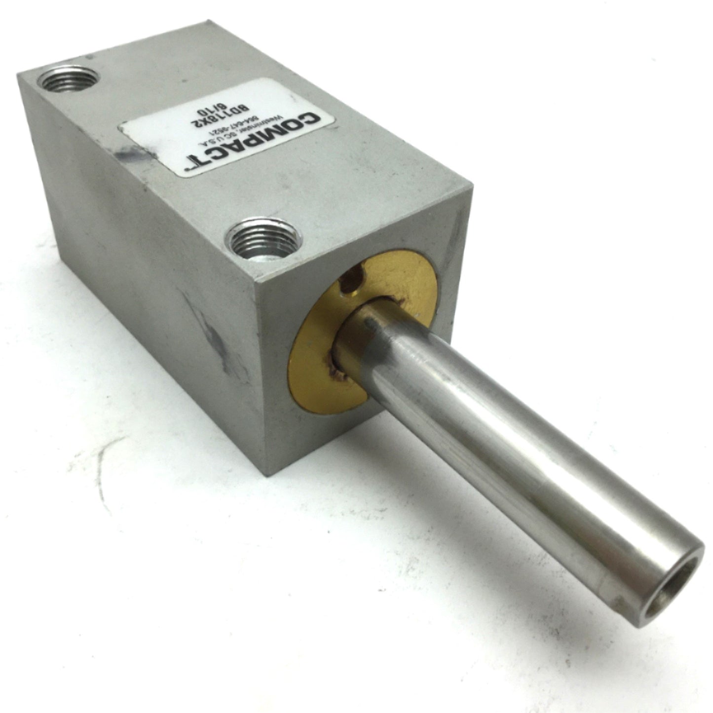 Used Compact BD118X2 Pneumatic Cylinder Bore 1.125", Stroke 2", Ports 1/8" NPT