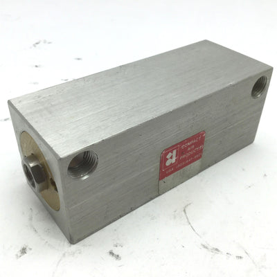 Used Compact B118X3 Pneumatic Cylinder, Bore: 1.125", Stroke: 3", Ports: 1/8" NPT