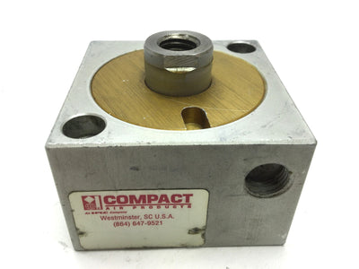 Used Compact B158X14 Pneumatic Cylinder, Bore: 1.625", Stroke: 0.25", Ports: 1/8" NPT