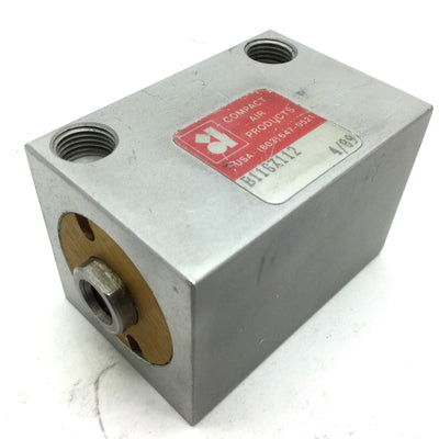 Used Compact B118X112 Pneumatic Cylinder Travel 1.5" 1/8" NPT Bore 1-1/8"