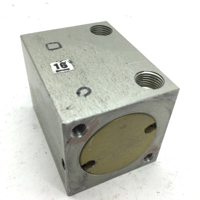 Used Compact S118X114 Pneumatic Cylinder Travel 1.25" 1/8" NPT Bore 1-1/8"